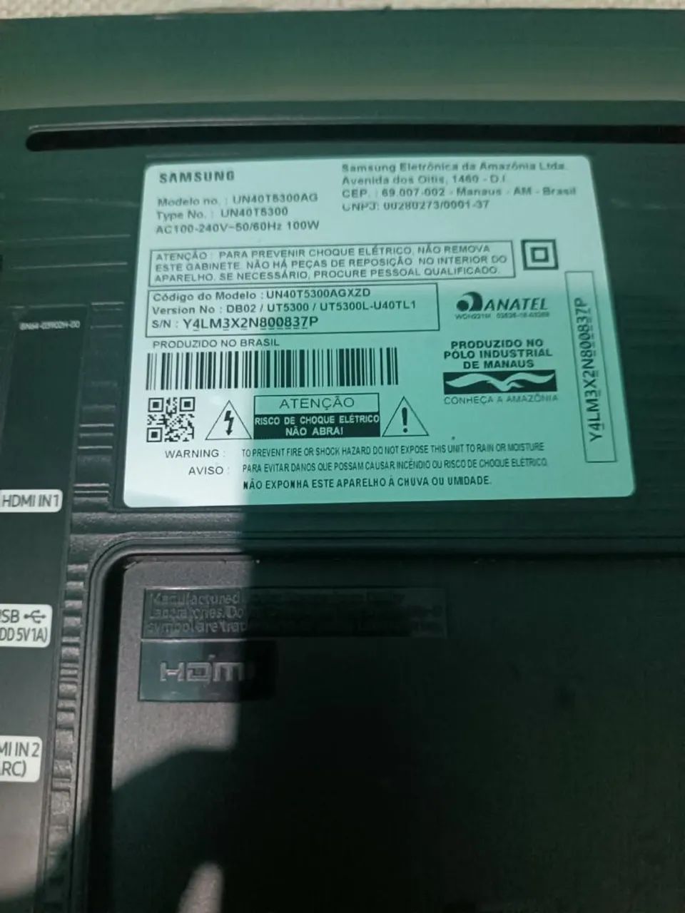 Tv Samsung 40 polegadas COM DEFEITO  - Foto 3