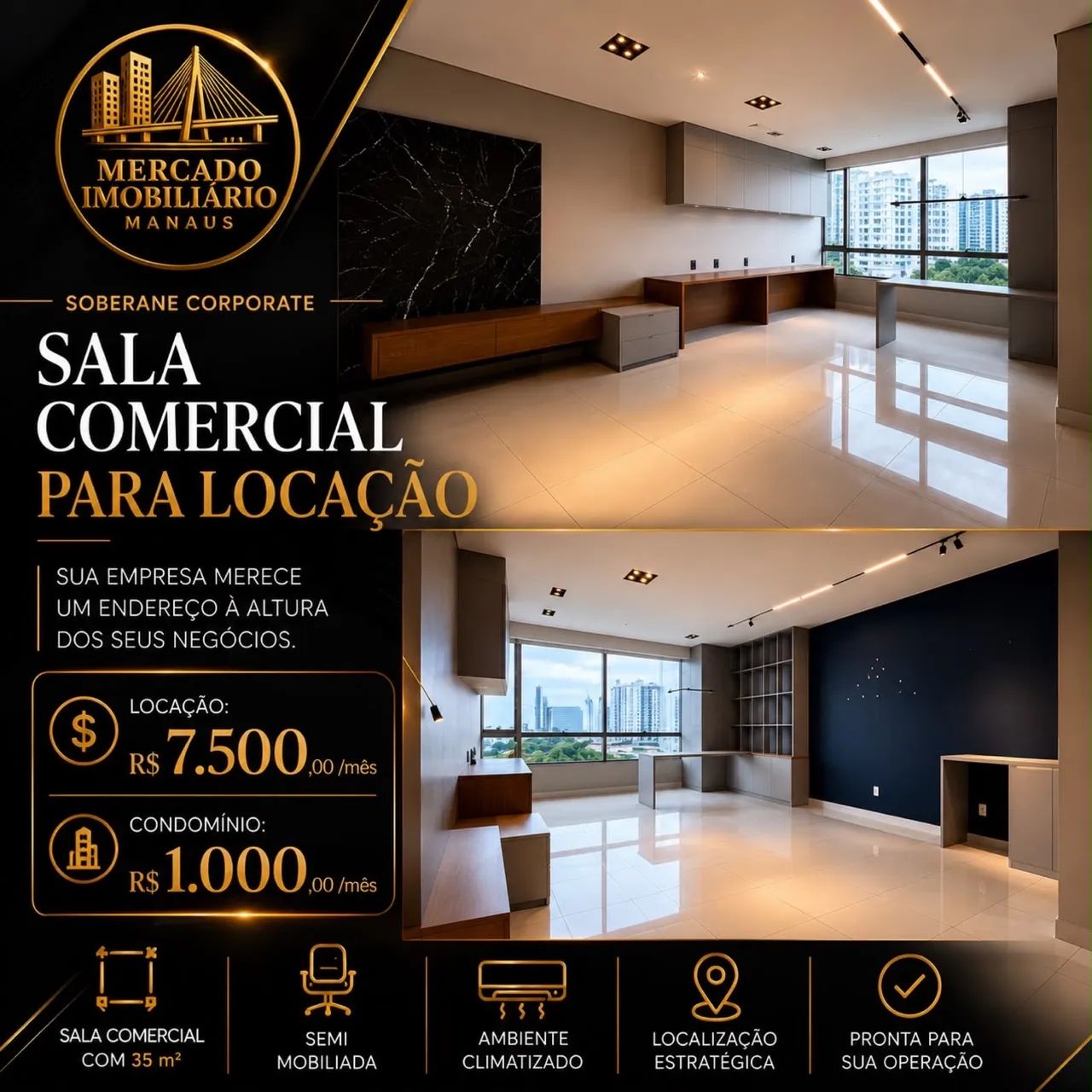 SALA COMERCIAL | LOCAÇÃO | SOBERANE 