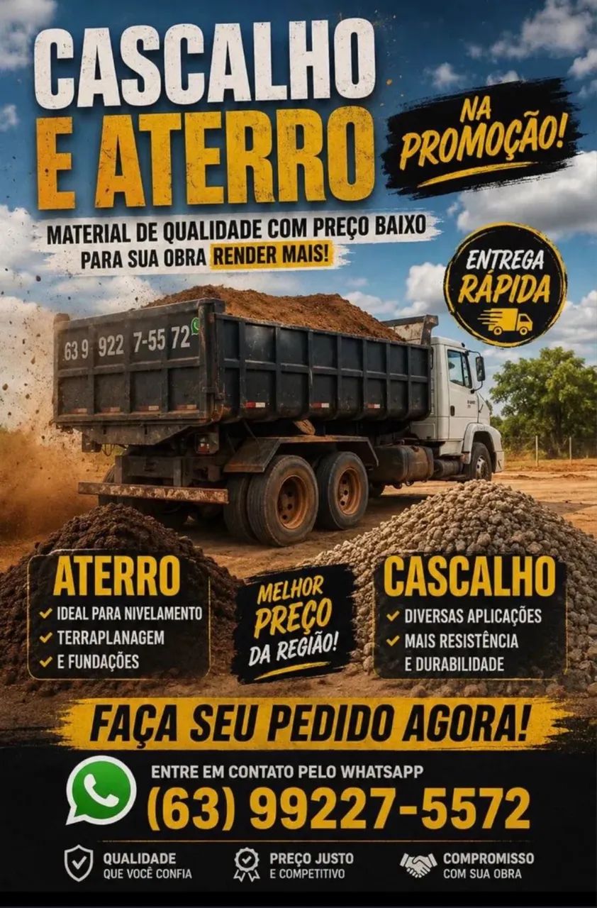 Vendo cascalho e aterro 