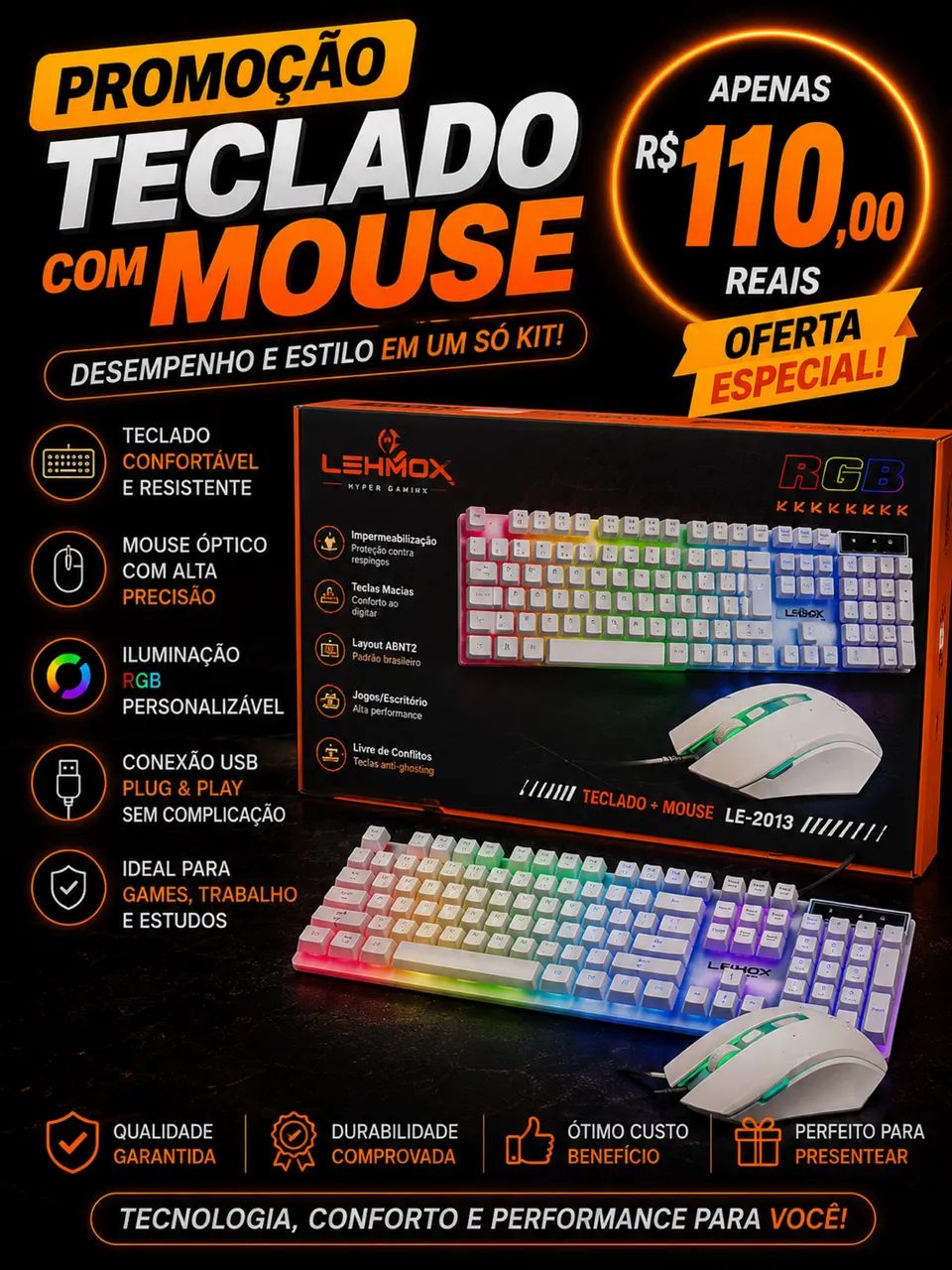 Teclado +mousw - Foto 4
