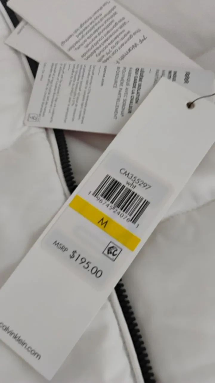 Jaqueta Calvin Klein Masculina Branca Importada - Nova com etiqueta - Foto 5
