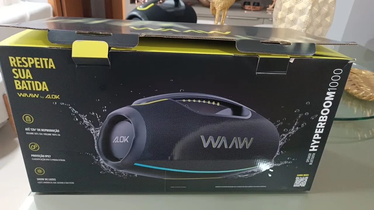 WAAW by ALOK Caixa de Som HYPERBOOM 1000 Bluetooth - Foto 5