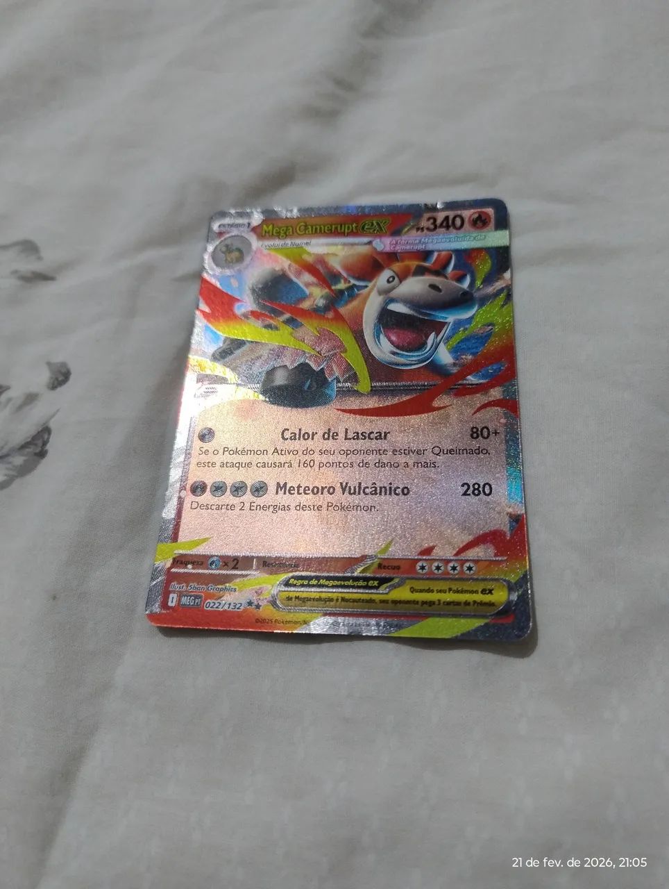 Cartas pokémon Mega Camerupt Ex