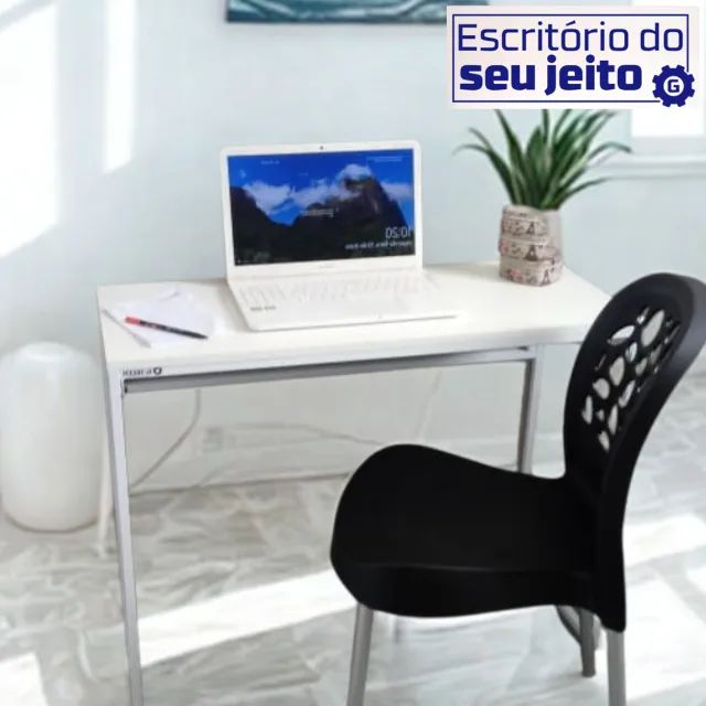 Mesa de Escritório NOVA Multiuso Estilo Industrial para Notebook Computador Estudo Birô - Foto 3