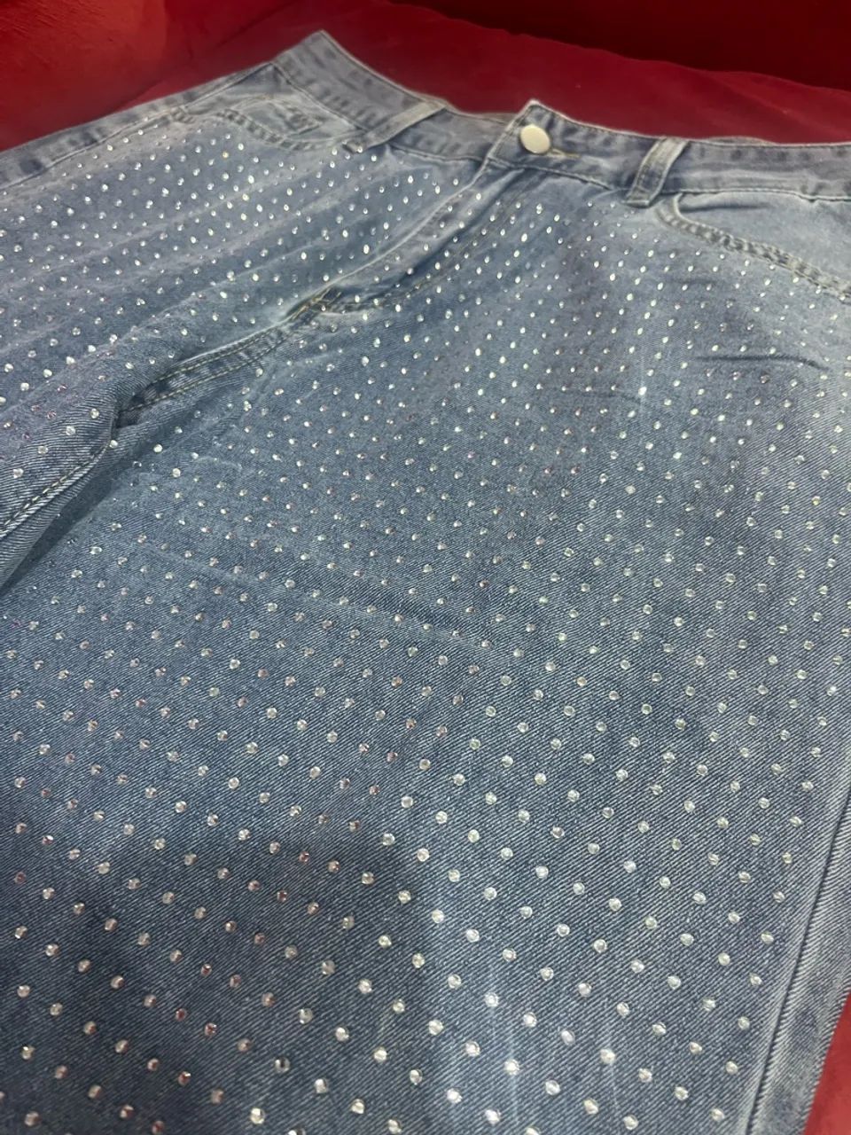 Calça Jeans Feminina com Strass - Foto 2