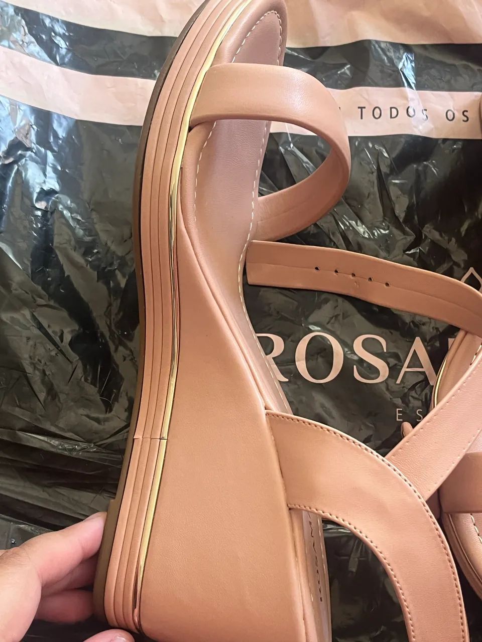 Sandália rosa mango nunca usada  - Foto 4
