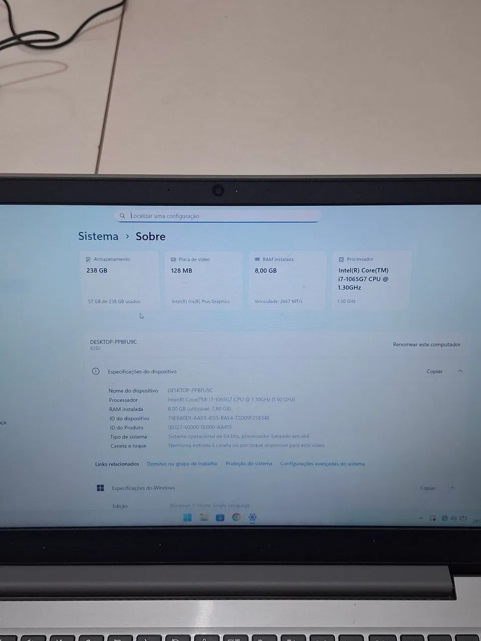 Notbook lenovo i7