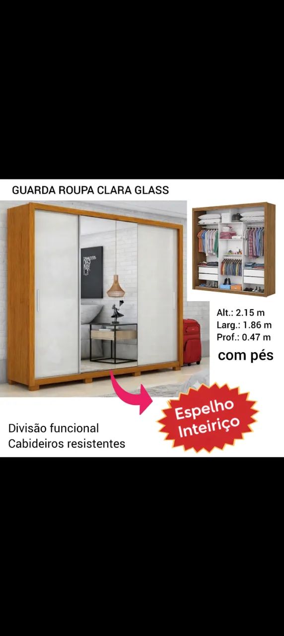 Guarda roupas Clara Class - Foto 4