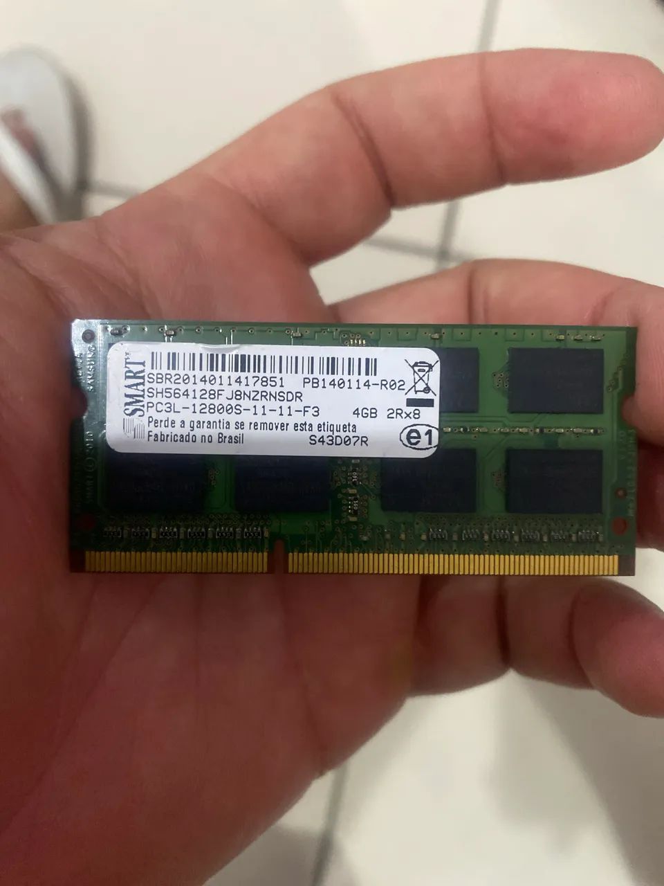 Memória ddr3L4gb 1600 notebook 