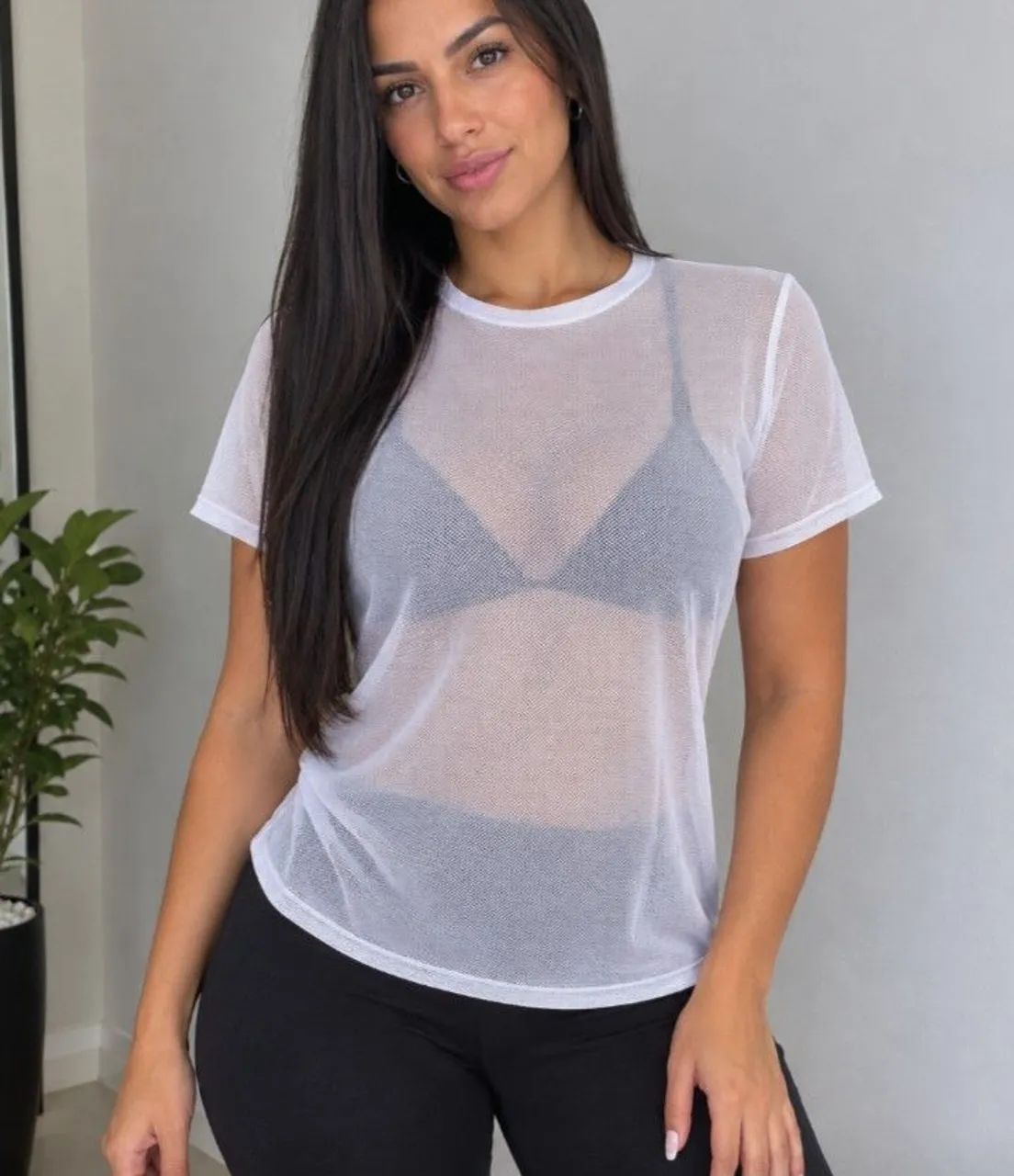 Linda pegada esporte tecido resistência top. - Foto 2