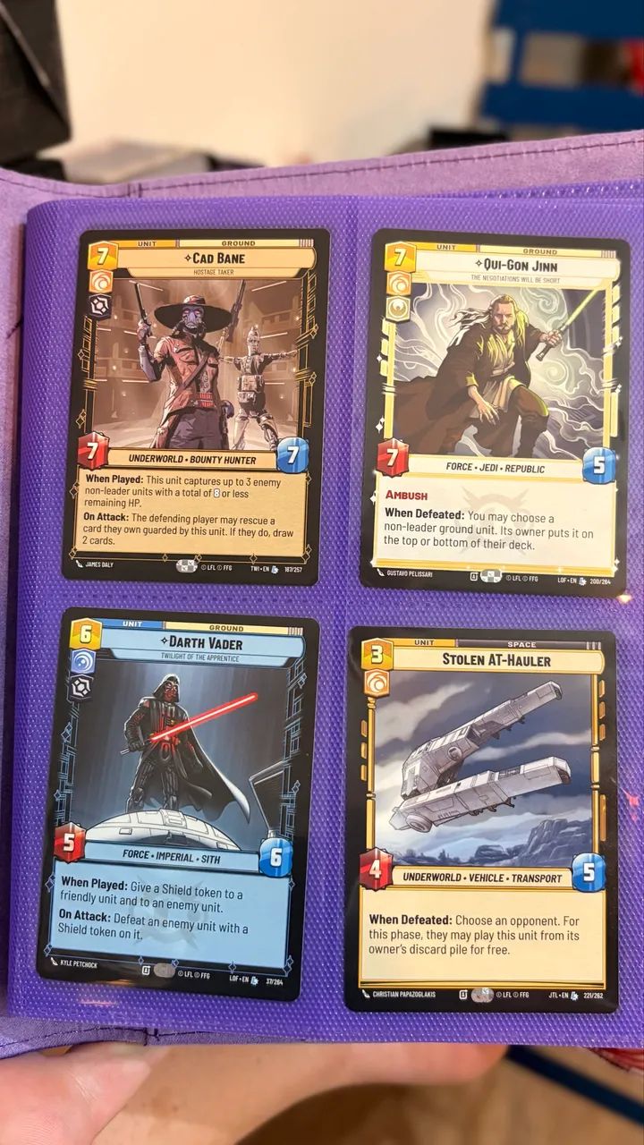 Star Wars Unlimited - 700+ cartas (12 Lendárias)