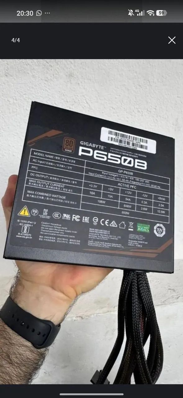 Fonte Gigabyte P650B - Foto 3