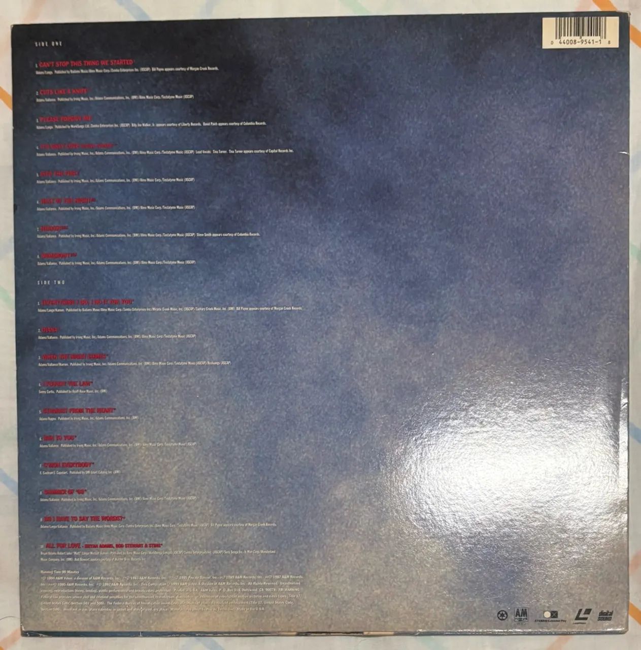 LD Bryan Adams So Far So Good LaserDisc - Foto 2