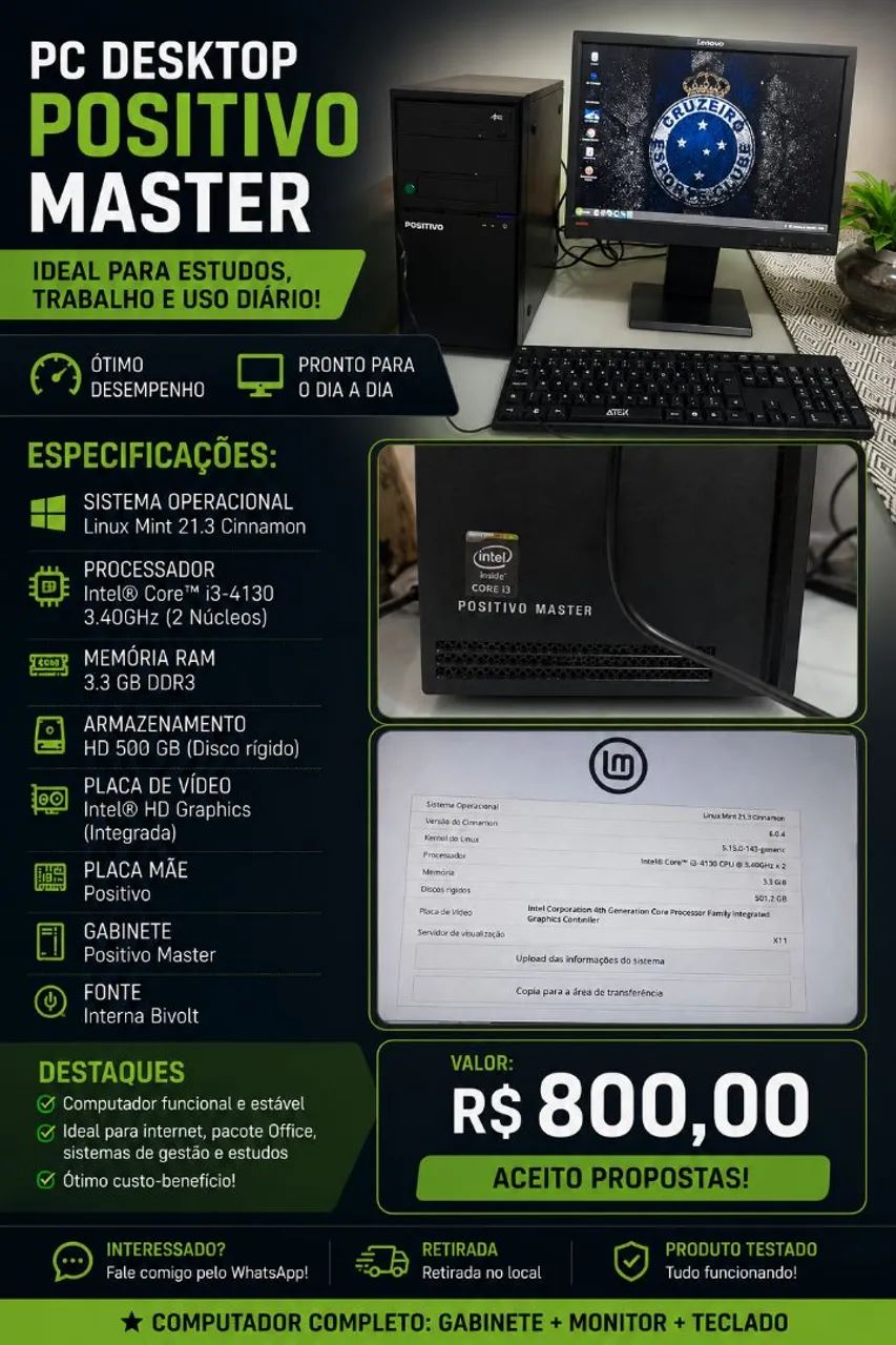 COMPUTADOR COMPLETO POSITIVO MASTER  - Foto 5