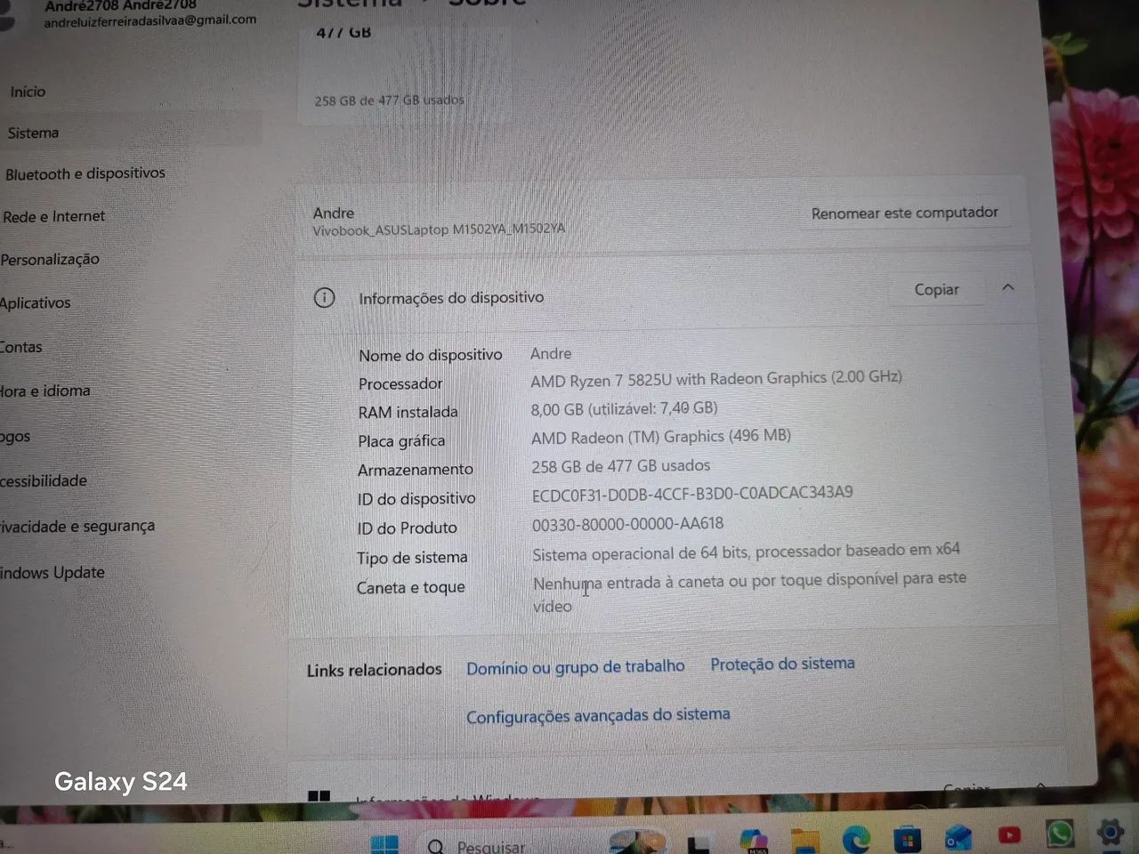 Notebook Asus Vivobook 15 M1502, Amd Ryzen 7, - Foto 2