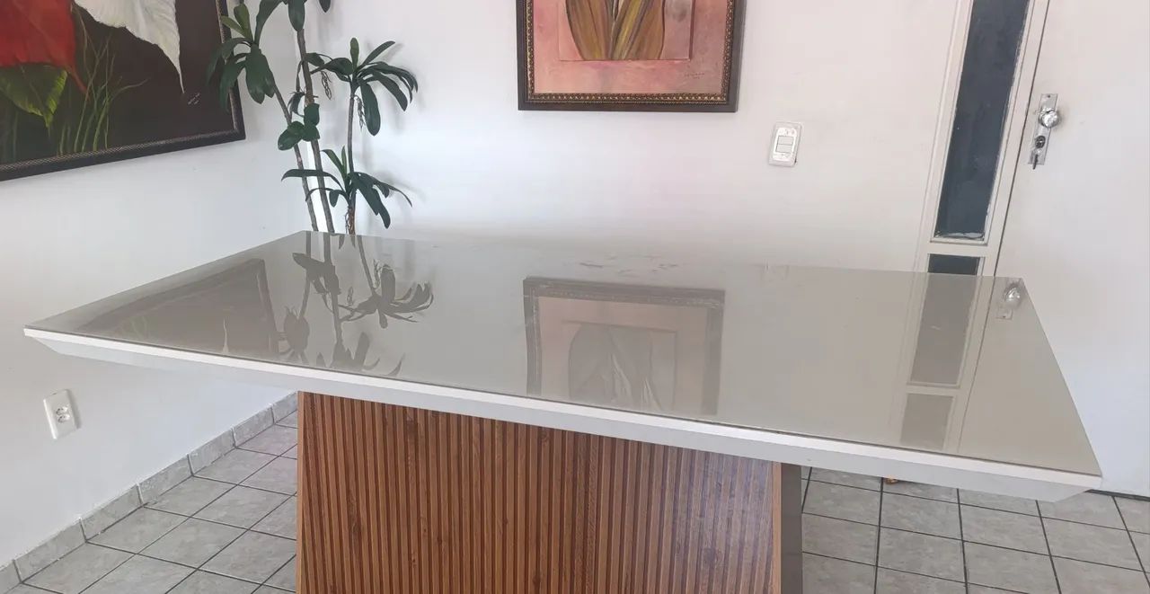 Tampão de mesa com vidro. Estado de nova.  - Foto 2