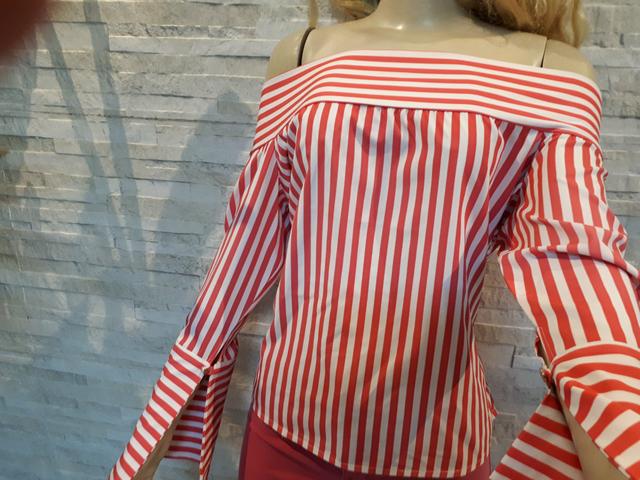 Blusa ombro a ombro listrada - Foto 2