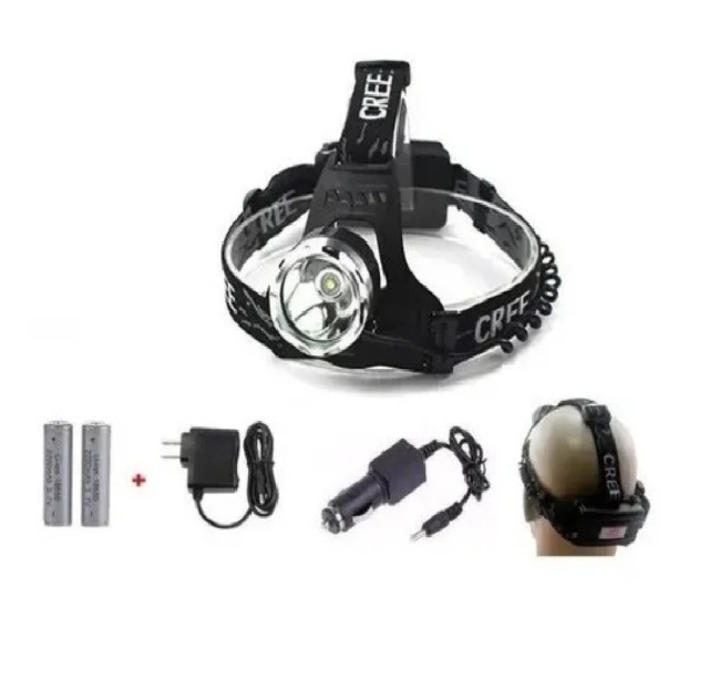Lanterna De Cabeça Led Cree T6 Bike Com 2 Bateria e Zoom - Foto 3