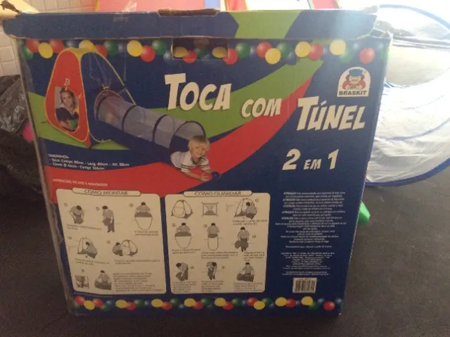 Toca 2 em 1 com Túnel + 60 Bolinhas - Braskit - Ideal Presentes