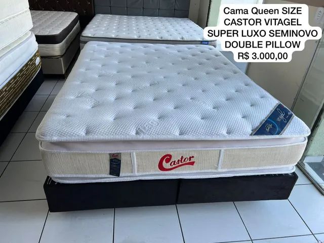 cama box queen size CASTOR VITAGEL DOUBLE PILLOW 