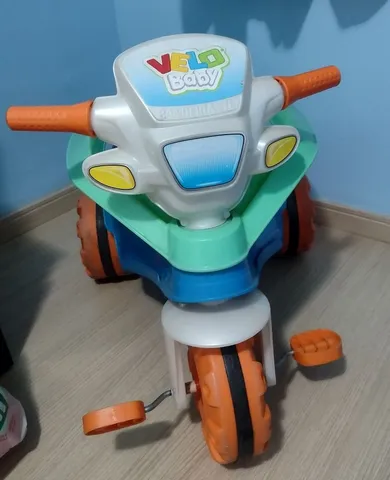 Triciclo Baby City Moto Infantil Menino Com Pedal Empurrador em Promoção na  Americanas