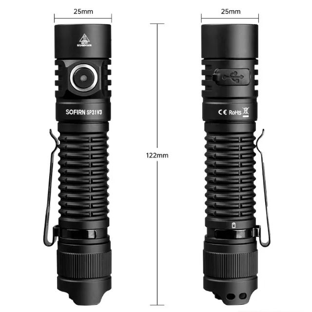 Promoção - Lanterna Tática Sofirn SP31 2000 lúmens Prova D?água c/ Bateria   - Foto 3