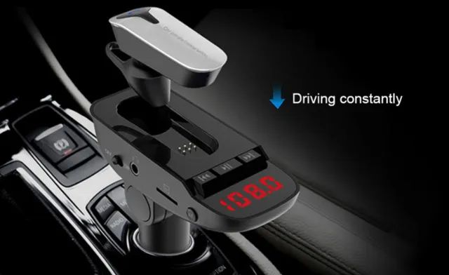 Bluetooth Automotivo para Som de Carro com Fone de Ouvido sem Fio