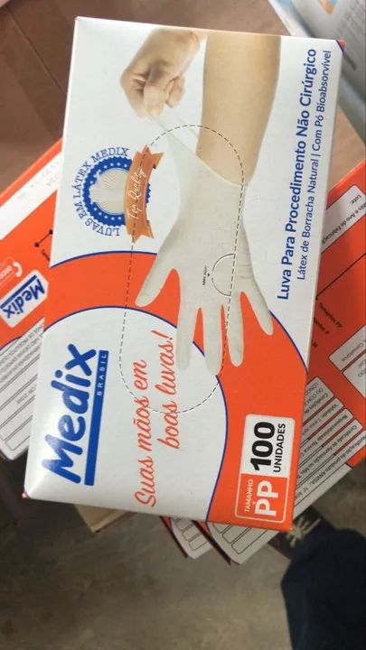 Luva látex Com Pó Tam PP CX Com 100 UN