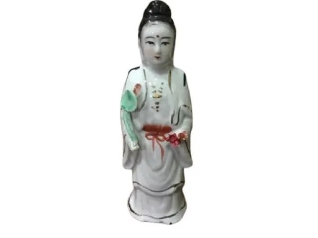 Antiga Estatueta De Porcelana Chinesa Vintage 13 cm Altura - Foto 4