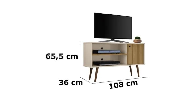 Rack Pé Palito Compacto P/TVs Até 43 Polegadas 1.08M. Produto Novo Direto de Fábrica. - Foto 4