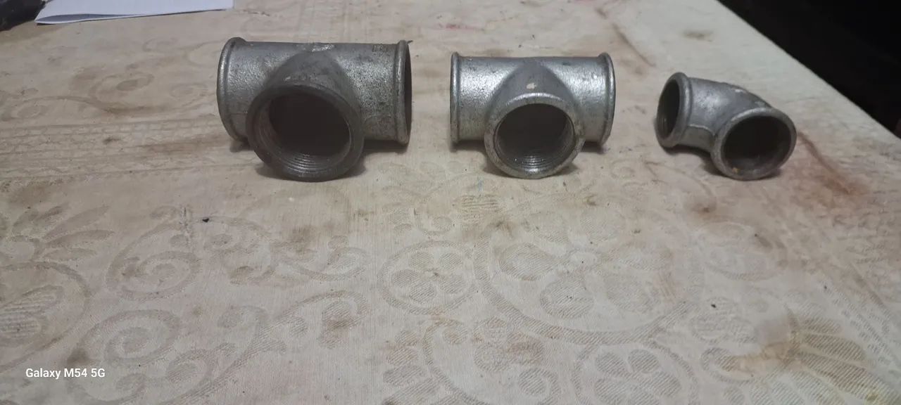 Conexões hidráulicas galvanizadas 3 unidades  - Foto 2