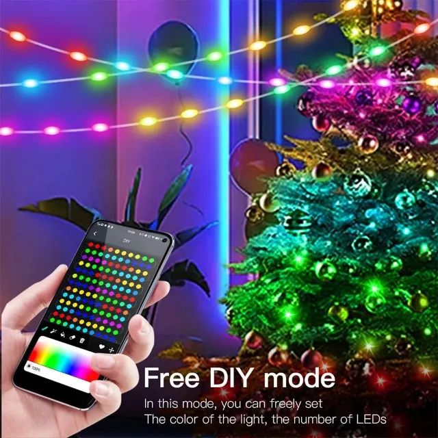 Cordão Pisca Led Rgb com Controle e Aplicativo - Foto 5