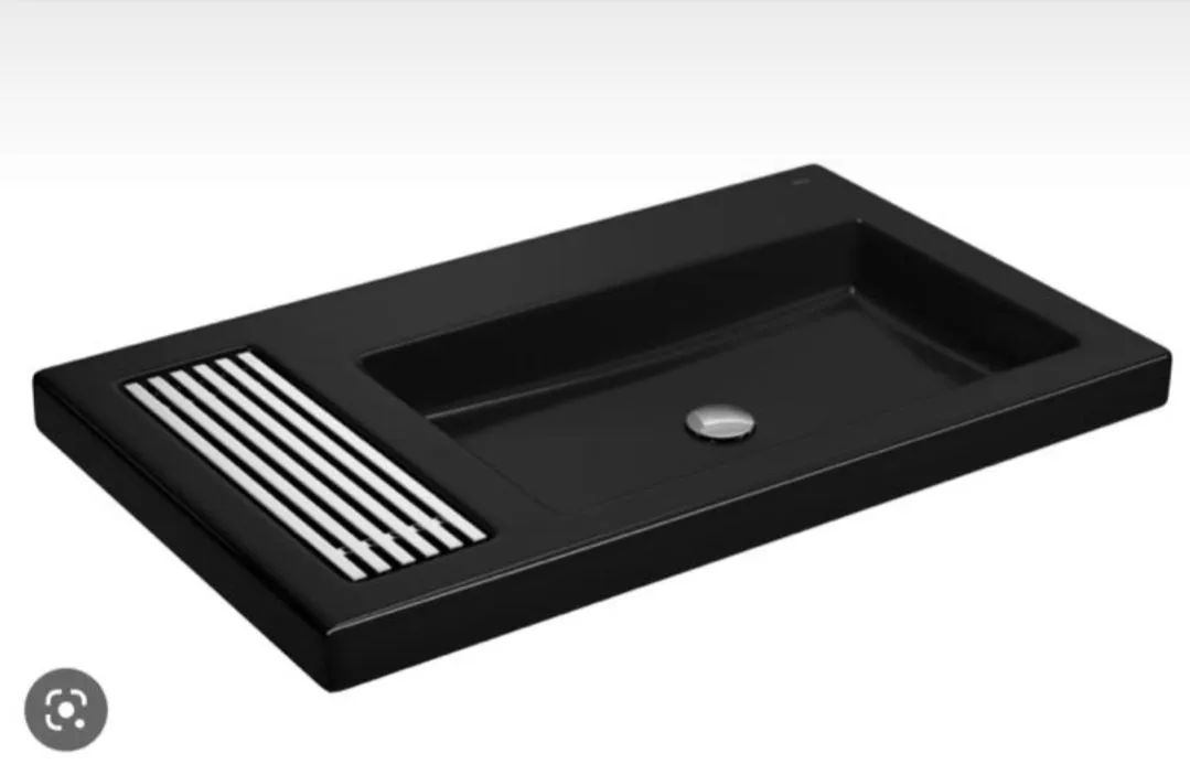 Cuba de Sobrepor com Saboneteira Grelha Ébano/Black Matte - Foto 2