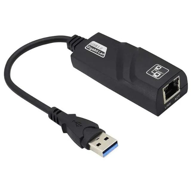 Adaptador Ethernet Usb 3.0 Rj45 Rede Lan Gigabit 10/100/1000