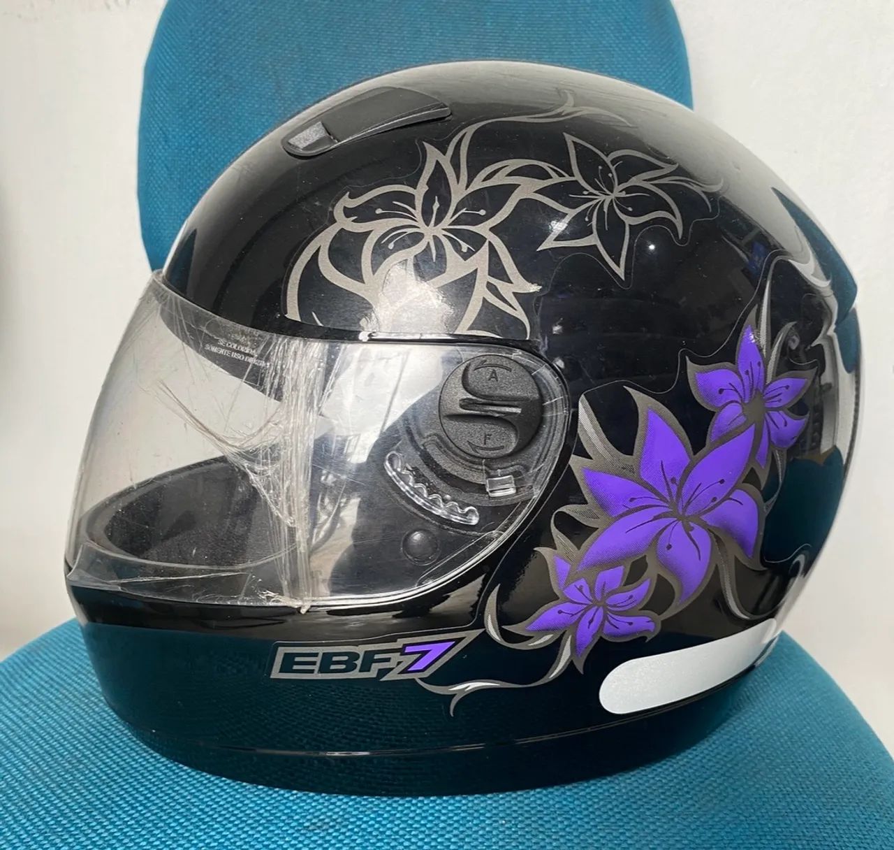 Capacete ebf moto motoqueiro viseira cristal promoção! Direto da fábrica - Foto 11