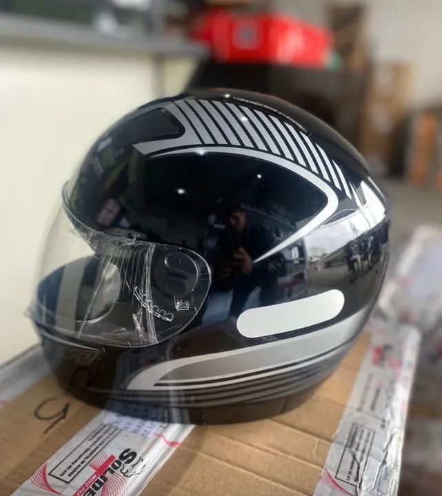 Capacete ebf moto motoqueiro viseira cristal promoção! Direto da fábrica - Foto 3