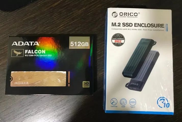 Ssd Adata Falcon Afalcon-512g-c 512gb + Case Orico