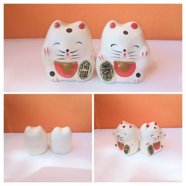casal maneki neko - gatos da sorte