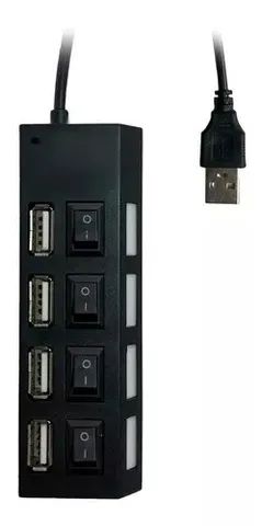 Hub Usb 4 Portas Usb 2.0 Pendrive Mouse Teclado Pc - Foto 3