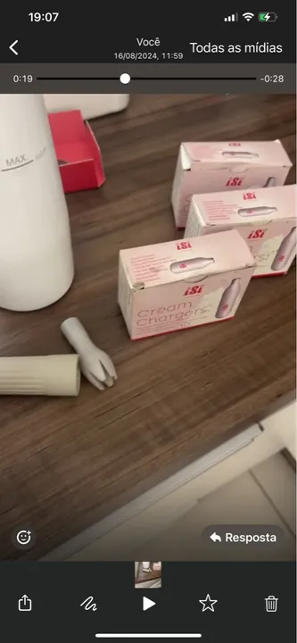 Garrafa Sifão profissional Chantilly da marca iSi