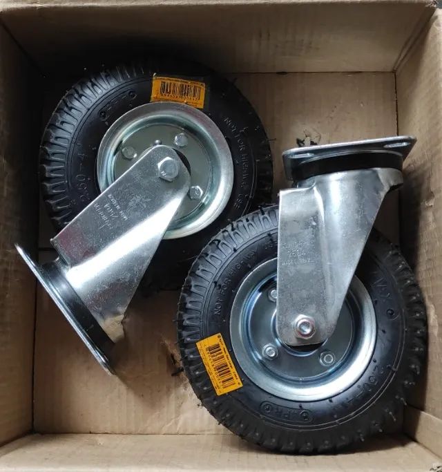 Rodízio Giratório Pneumático Roda Pneu 215mm 90kg