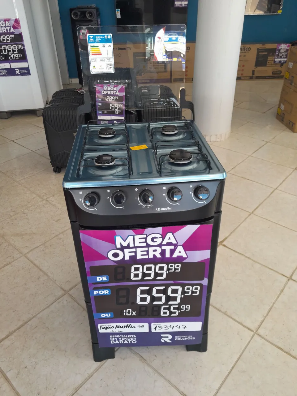 Fogão Mueller 4 Bocas com Mega Oferta!