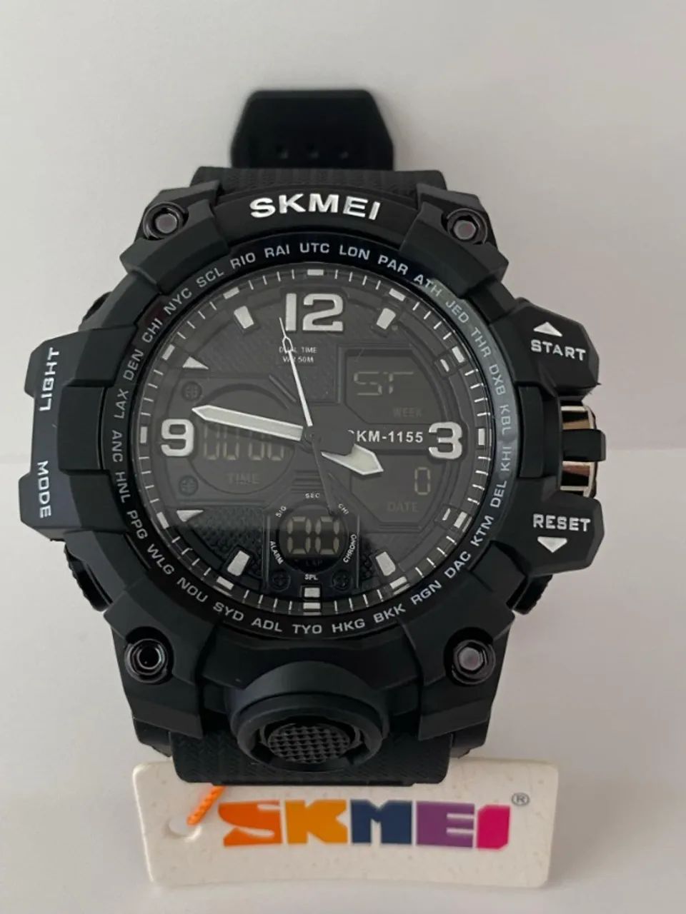 MAEL-Relógio de pulso impermeável Dual Time Display para homens, relógio esportivo  - Foto 2