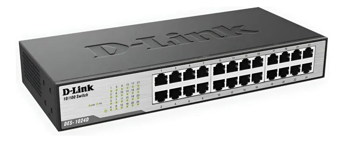 Switch D-LINK Fast-Ethernet 24 portas - DES-1024D