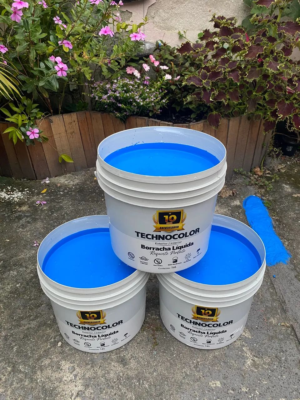 Tintas emborrachada premium impermeável balde contém 16 litros 
