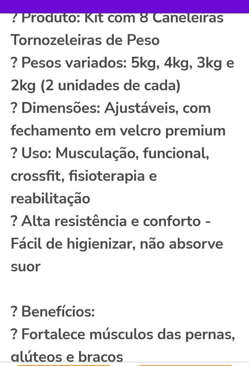 Kit com 8 caneleiras, tornozeleiras de pesos variados  - Foto 3