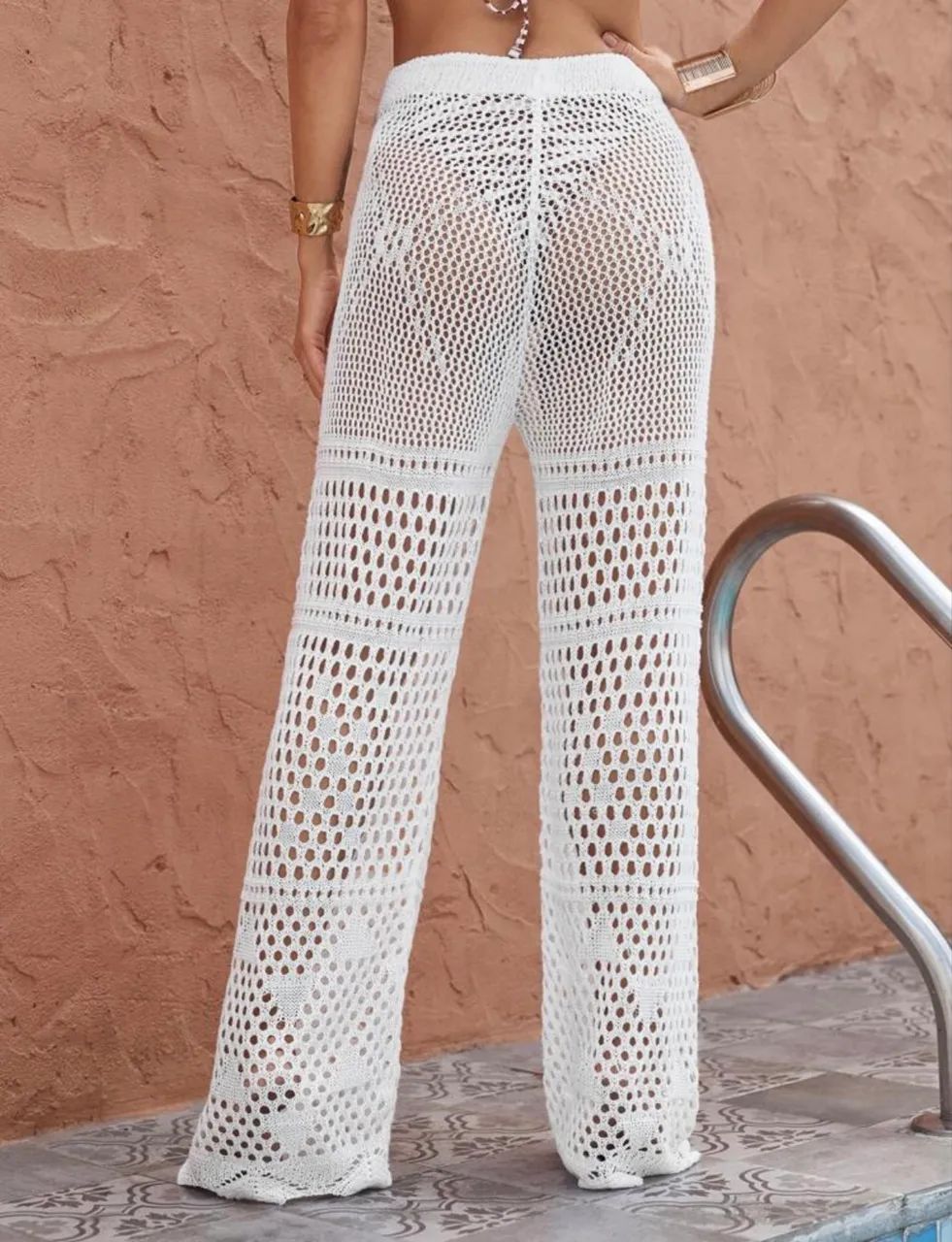 Calça em tricô praia - Foto 2