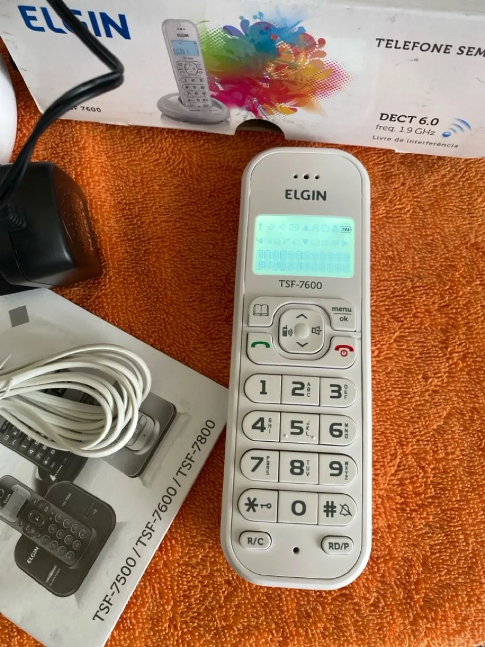 Telefone Elgin TSF 7600 sem fio - cor branco - Foto 4