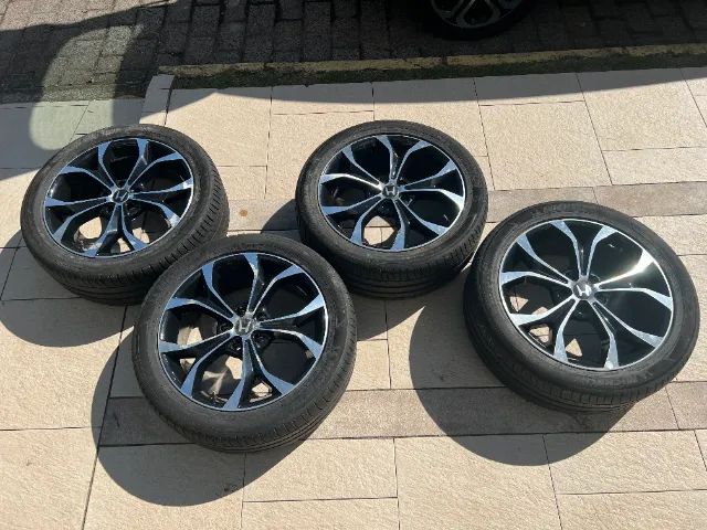 Jogo de Rodas Honda Aro 18 KRMAI R29 + Pneus Michelin 