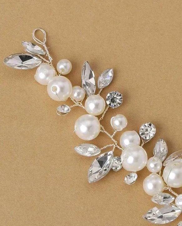 Grinalda de pérolas e cristais Nova  - Foto 3